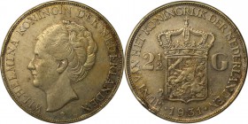 Europäische Münzen und Medaillen, Niederlande / Netherlands.Wilhelmina (1890 - 1948). 2 1/2 Gulden 1931, Silber. KM 165. Sehr Schön