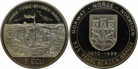 Europäische Münzen und Medaillen, Norwegen / Norway. 5 Ecu 1995. Stempelglanz