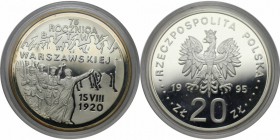 Europäische Münzen und Medaillen, Polen / Poland. Warschauer Schlacht. 20 Zloty 1995, Silber. 0.92 OZ. KM Y#298. Polierte Platte