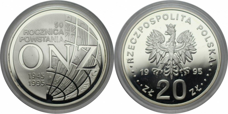 Europäische Münzen und Medaillen, Polen / Poland. UNO Fischer. 20 Zloty 1995, Si...