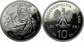Europäische Münzen und Medaillen, Polen / Poland. August II (1697-1706, 1709-1735). 10 Zloty 2002, Silber. 0.42 OZ. KM Y#450. Polierte Platte