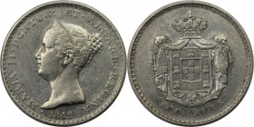 Europäische Münzen und Medaillen, Portugal. Maria II. 500 Reis 1842, Silber. 0.44 OZ. KM 471. Vorzüglich
