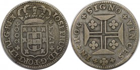 Europäische Münzen und Medaillen, Portugal. 200 Reis 1763, Silber. KM 247.1. Sehr schön
