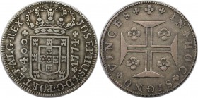 Europäische Münzen und Medaillen, Portugal. 400 Reis 1774, Silber. KM 255.2. Sehr schön-vorzüglich