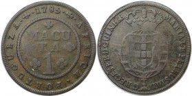 Europäische Münzen und Medaillen, Portugal. PORTUGIESISCHE BESITZUNGEN. ANGOLA. 1 Macuta 1785, Kupfer. KM 20. Sehr schön