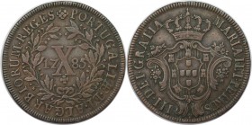 Europäische Münzen und Medaillen, Portugal. 10 Reis 1785, Kupfer. KM 280. Vorzüglich