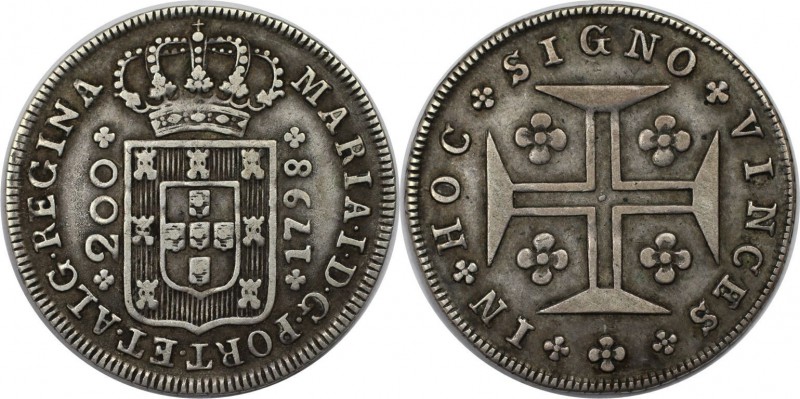Europäische Münzen und Medaillen, Portugal. 200 Reis 1798, Silber. KM 307. Sehr ...