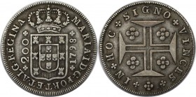 Europäische Münzen und Medaillen, Portugal. 200 Reis 1798, Silber. KM 307. Sehr schön-vorzüglich