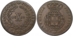 Europäische Münzen und Medaillen, Portugal. 10 Reis 1819, Kupfer. KM 356. Vorzüglich