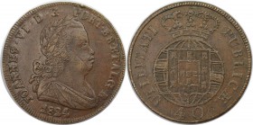 Europäische Münzen und Medaillen, Portugal. 40 Reis 1824, Bronze. KM 370. Sehr schön-vorzüglich
