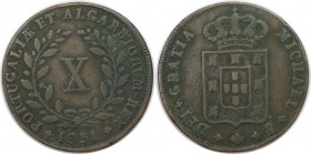 Europäische Münzen und Medaillen, Portugal. 10 Reis 1831, Kupfer. KM 390. Sehr schön