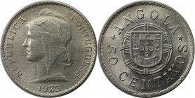 Europäische Münzen und Medaillen, Portugal. PORTUGIESISCHE BESITZUNGEN. ANGOLA. 50 Centavos 1923, Nickel. KM 65. Vorzüglich