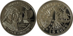 Europäische Münzen und Medaillen, Portugal. Filipa de Lencastre - Segelschiff. 5 Euro 1996. D=33mm. Polierte Platte