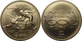 Europäische Münzen und Medaillen, Ungarn / Hungary. 1000 Forint 1995, Silber. 0.93 OZ. Stempelglanz