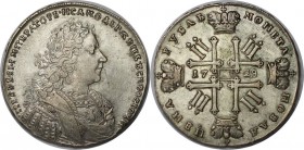 Russische Münzen und Medaillen, Peter II (1727-1729). Rubel 1728, Silber. Bitkin 53. Sehr schön