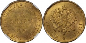 Russische Münzen und Medaillen, Nikolaus II (1894-1918), Finnland. 10 Mark 1904 L, Gold. Bitkin 392(R1). NGS MS-64