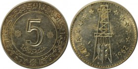Weltmünzen und Medaillen, Algerien / Algeria. 5 Dinars 1972, Nickel. KM 105a.1. Stempelglanz