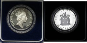 Weltmünzen und Medaillen, Australien / Australia. Elisabeth II. 10 Dollars 1985, 0,925 Silber. 0,591 OZ. 20 g. KM 85. Polierte Platte
