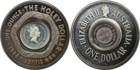Weltmünzen und Medaillen, Australien / Australia. 1 Dollar 1988, Silber. 1 OZ. KM 112. Polierle Platte