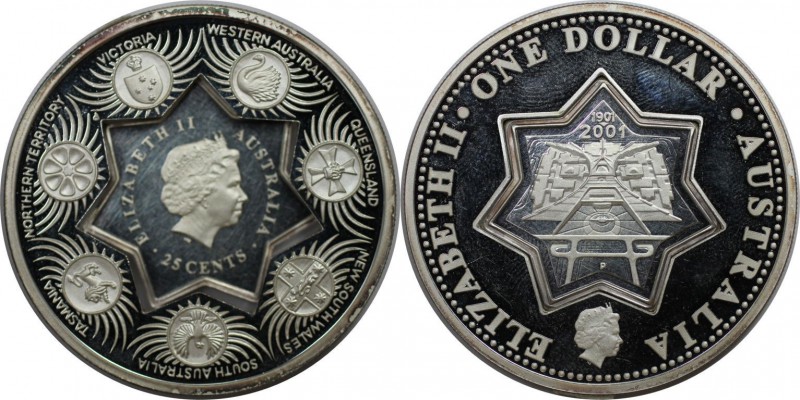 Weltmünzen und Medaillen, Australien / Australia. 1 Dollar 2001, Silber. 1 OZ. P...