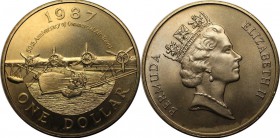 Weltmünzen und Medaillen, Bermuda. 1 Dollar 1987. Stempelglanz