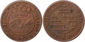 Weltmünzen und Medaillen, Brasilien / Brazil. Jose I. 5 Reis 1773, Kupfer. KM 173.3. Sehr schön