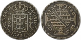 Weltmünzen und Medaillen, Brasilien / Brazil. 160 Reis 1790, Silber. 0.14 OZ. KM 220.1. Vorzüglich