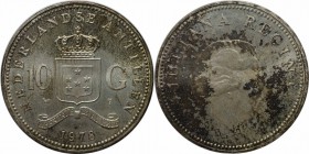 Weltmünzen und Medaillen, Niederländische Antillen / Netherlands Antilles. 10 Gulden 1978, Silber. 0.59 OZ. KM 20. Stempelglanz