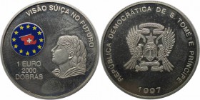 Weltmünzen und Medaillen, São Tomé und Príncipe. 1 Euro 1997. Stempelglanz
