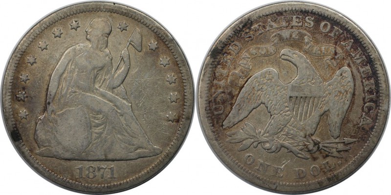 Weltmünzen und Medaillen, Vereinigte Staaten / USA / United States. Dollar 1871,...