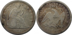 Weltmünzen und Medaillen, Vereinigte Staaten / USA / United States. Dollar 1871, Silber. Schön