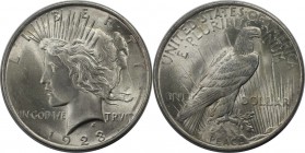 Weltmünzen und Medaillen, Vereinigte Staaten / USA / United States. Peace Dollar 1923, Silber. Stempelglanz