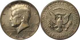 Weltmünzen und Medaillen, Vereinigte Staaten / USA / United States. Half Dollar 1964, Silber. Vorzüglich-Stempelglanz