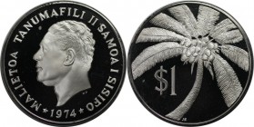 Weltmünzen und Medaillen, Western Samoa. 1 Tala 1974, Silber. 0.9 OZ. Polierte Platte