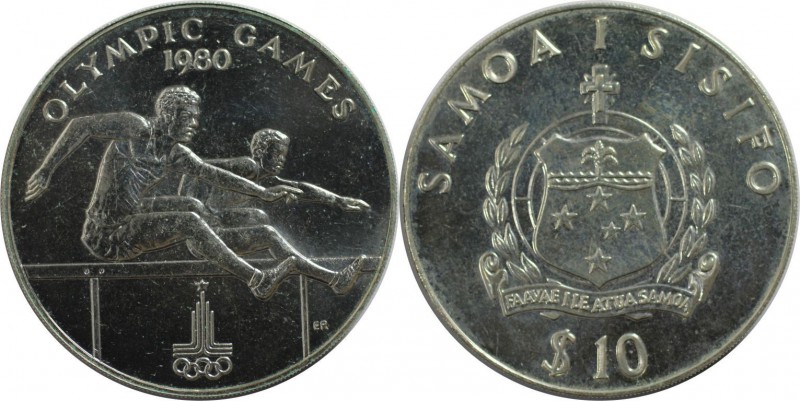 Weltmünzen und Medaillen, Western Samoa. 10 Tala 1980. Stempelglanz
