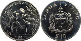 Weltmünzen und Medaillen, Western Samoa. 10 Tala 1980. Stempelglanz