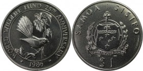 Weltmünzen und Medaillen, Western Samoa. 1 Tala 1986. Stempelglanz