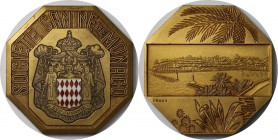 Medaillen und Jetons, Hundesport / Dog sports. "SOCIETE CANINE de MONACO" Medaille 1930, 53 mm. 74.05 g. Bronze. Vorzüglich