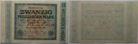 Banknoten, Deutschland / Germany. Reichsbanknote. Inflation. 20 Milliarden Mark 1923. Pick 118. UNZ