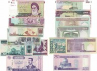 Banknoten, Lots und Sammlungen Banknoten. Iran. 100 Rials (1985) P.140, 200 Rials (1982) P.136, 500 Rials (2003) P.137Ad, 1000 Rials (1992) P.143f, 2 ...