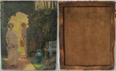 Kunst und Antiquitäten / Art and antiques. Ölgemälde. Ernte. Auguste Gorguet (Französisch, 1862-1927) 1893. Malerei der französischen Schule, die zwei...