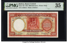 Bolivia Banco Central 5000 Bolivianos 16.3.1942 Pick 136 PMG Choice Very Fine 35. 

HID09801242017

© 2022 Heritage Auctions | All Rights Reserved