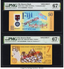 Fiji Reserve Bank of Fiji 50; 7 Dollars 2020; 2020 (ND 2022) Pick 121as; 122s Two Specimen PMG Superb Gem Unc 67 EPQ (2). 

HID09801242017

© 2022 Her...