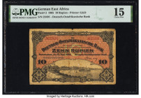 German East Africa Deutsch-Ostafrikanische Bank 10 Rupien 15.6.1905 Pick 2 PMG Choice Fine 15. Previous mounting. 

HID09801242017

© 2022 Heritage Au...