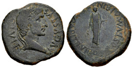 Carthage Nova. Augustus period. Unit. 27 BC - 14 AD. Cartagena (Murcia). (Abh-576). Anv.: AVGVSTVS. DIVI. F. Laureate head of Augustus right. Rev.: Pr...