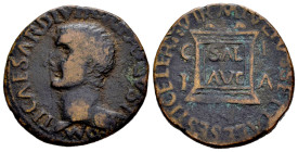 Ilici. Time of Tiberius. Unit. 14- 36 AD. Elche (Alicante). (Abh-1522). (Acip-3207a). Anv.: TI. CAESAR. DIVI. AVG. F. AVGVSTVS. P. M. Head of Tiberius...