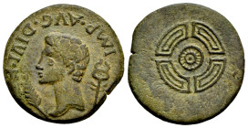 Luco Augusti. Augustus period. Unit. 27BC - 14 AD. Lugo. (Abh-1706). Anv.: IMP. AVG. DIVI. F around bare head of Augustus left (smaller module), caduc...
