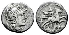 Marcius. Q. Marcius Philipus. Denarius. 129 BC. Rome. (Ffc-849). (Craw-259/1). (Cal-933). Anv.: Head of Roma right, X behind. Rev.: Macedonian horsema...