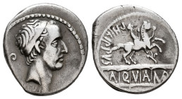 Marcius. C. Marcius Philippus. Denarius. 56 BC. Rome. (Ffc-894). (Craw-425/1). (Cal-962). Anv.: ANCVS below diademed head of Ancus Marcius right, litu...