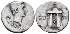 Augustus. Pergamon. Cistophorus. 27 BC-14 AD. (Ric-507). (Rpc-2220). (Rsc-202). Anv.: MP IX TR (PO V), bare head right. Rev.: MART VLT(O), circular te...